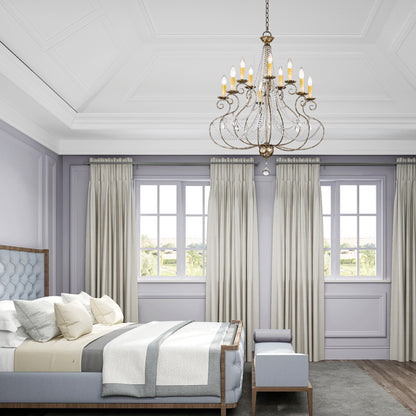 Isabella 10 Light 2 Tier Chandelier