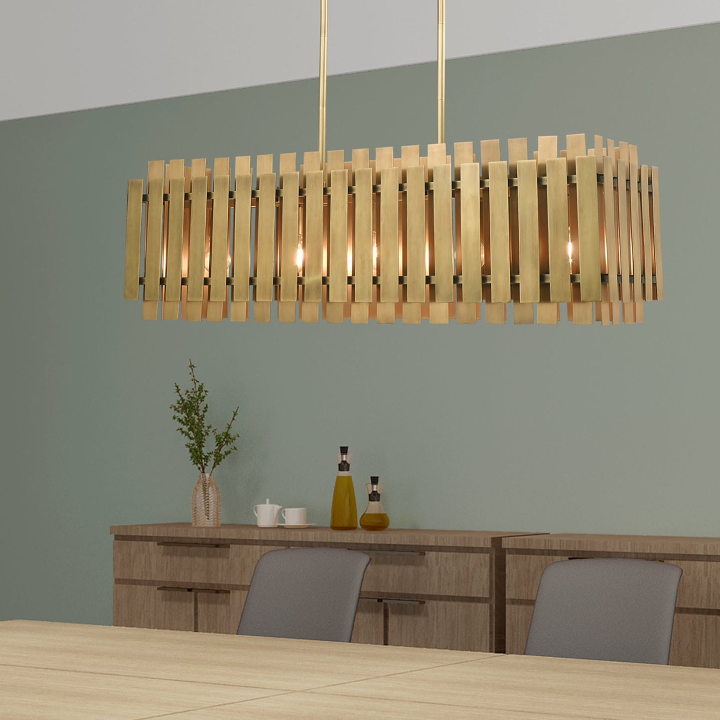 Greenwich 5 Light 42" Wide Linear Chandelier