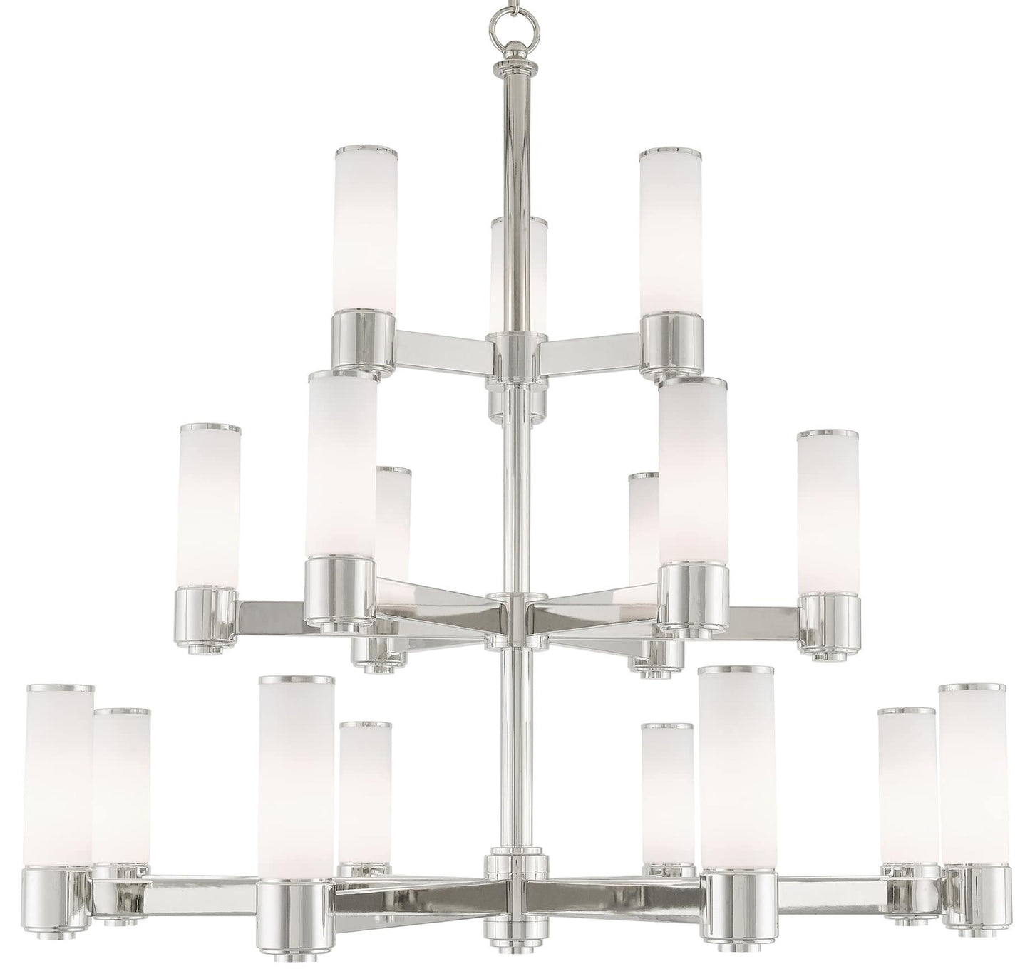 Weston 17 Light 44" Wide 3 Tier Chandelier with Hand-Blown Glass
