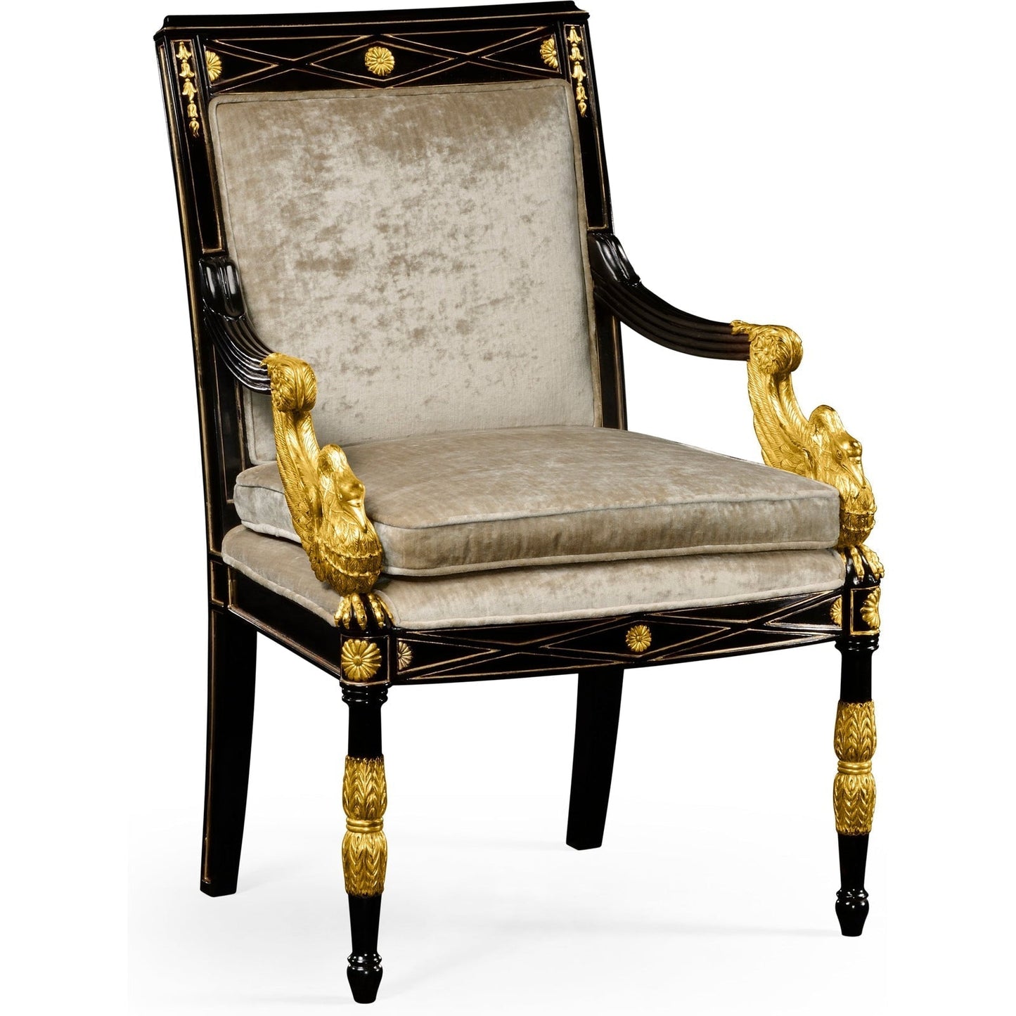 Jonathan Charles Tribeca Swan Armchair (494983-BLA-F005)