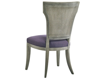 Upholstery Elisa Walnut Wood Gray Fabric Side Dining Chair