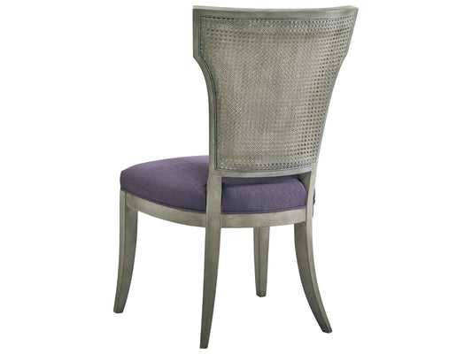 Upholstery Elisa Walnut Wood Gray Fabric Side Dining Chair