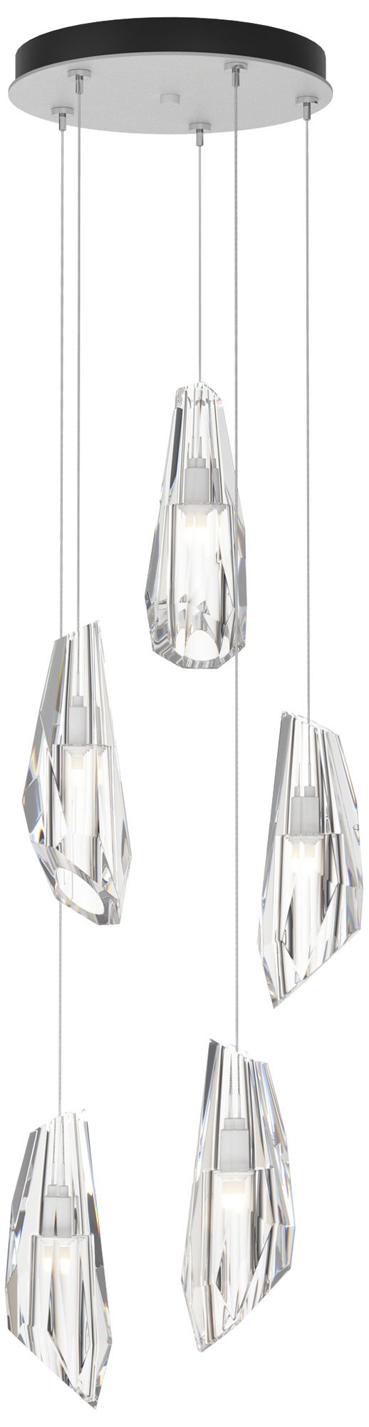 Luma 14.5" Wide 5-Light White Crystal Long Pendant