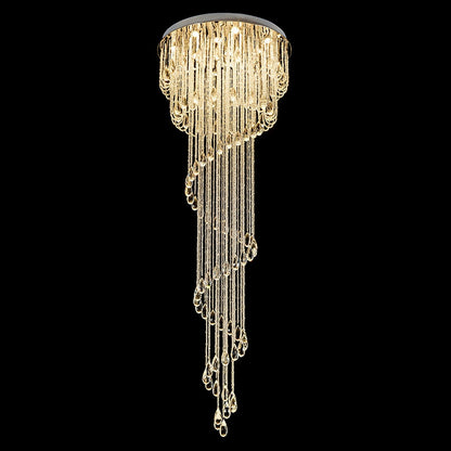 Luminara Spiral Crystal Chandelier