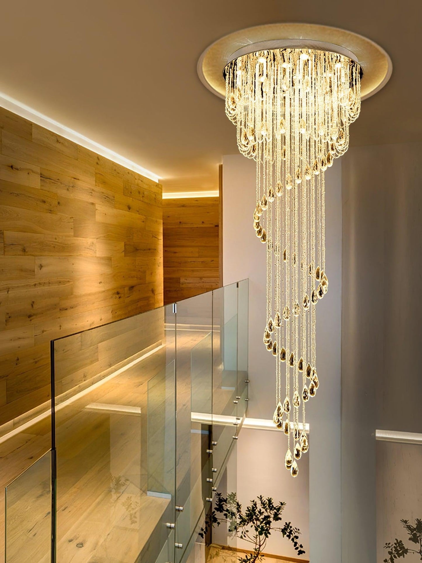 Luminara Spiral Crystal Chandelier