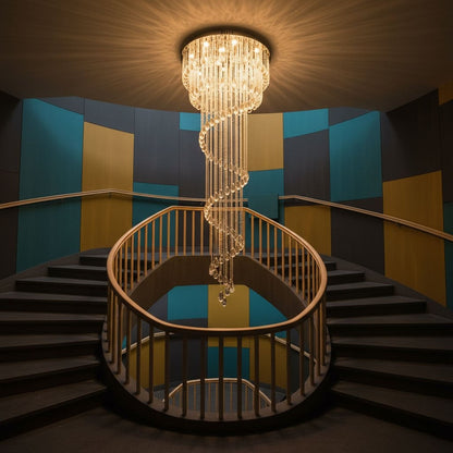 Luminara Spiral Crystal Chandelier