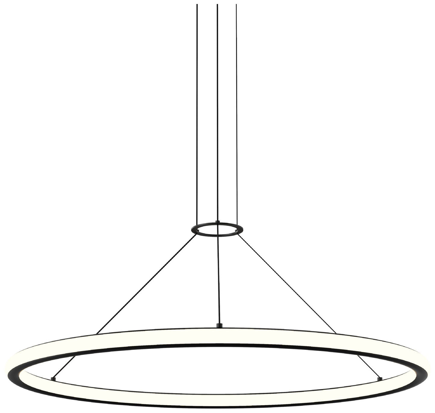 Luna 36" Round LED Pendant w/ 20' Cord - Satin Black