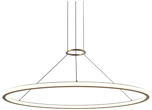 Luna 48" Round LED Pendant w/ 20' Cord Painted Brass