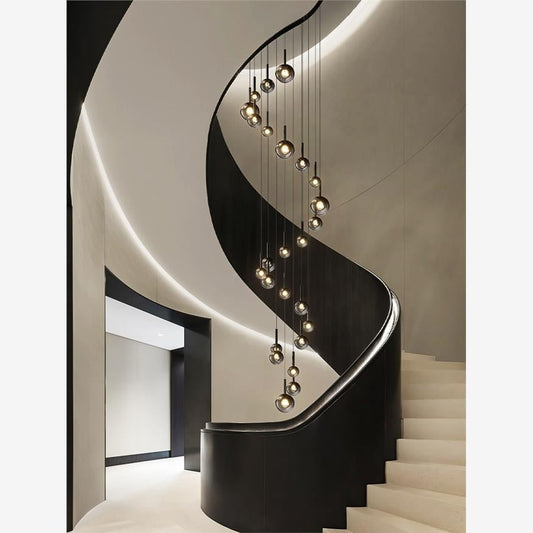 Luxury Glass Staircase Chandelier