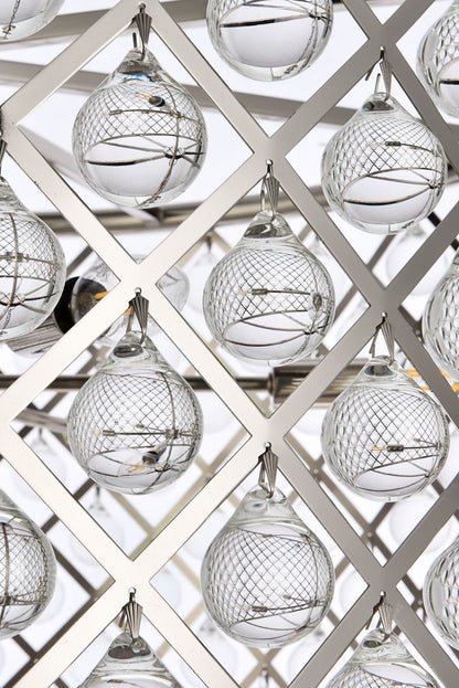 Madison 12 Light Polished Nickel Chandelier Clear