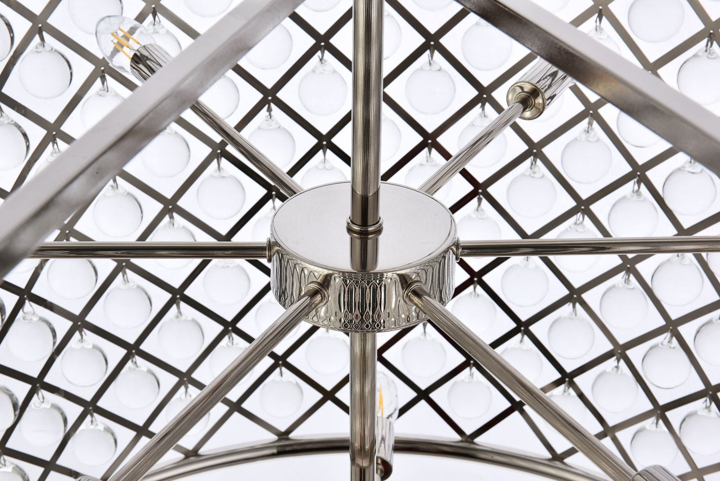 Madison 12 Light Polished Nickel Chandelier Clear