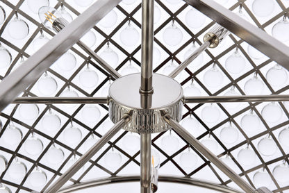 Madison 12 Light Polished Nickel Chandelier Clear