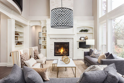 Madison 12 Lt Matte Black Chandelier Clear