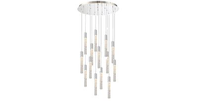Magic 21 Light 26" Wide LED Multi Light Pendant with Piastra Crystal Shades