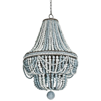 Malibu 20 1/2" Wide Weathered Blue 6-Light Chandelier