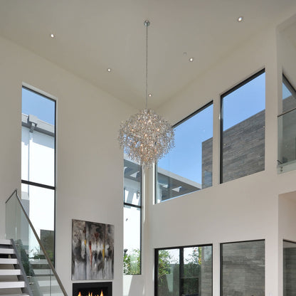 Comet 13 Light 35" Pendant with Crystal Accents