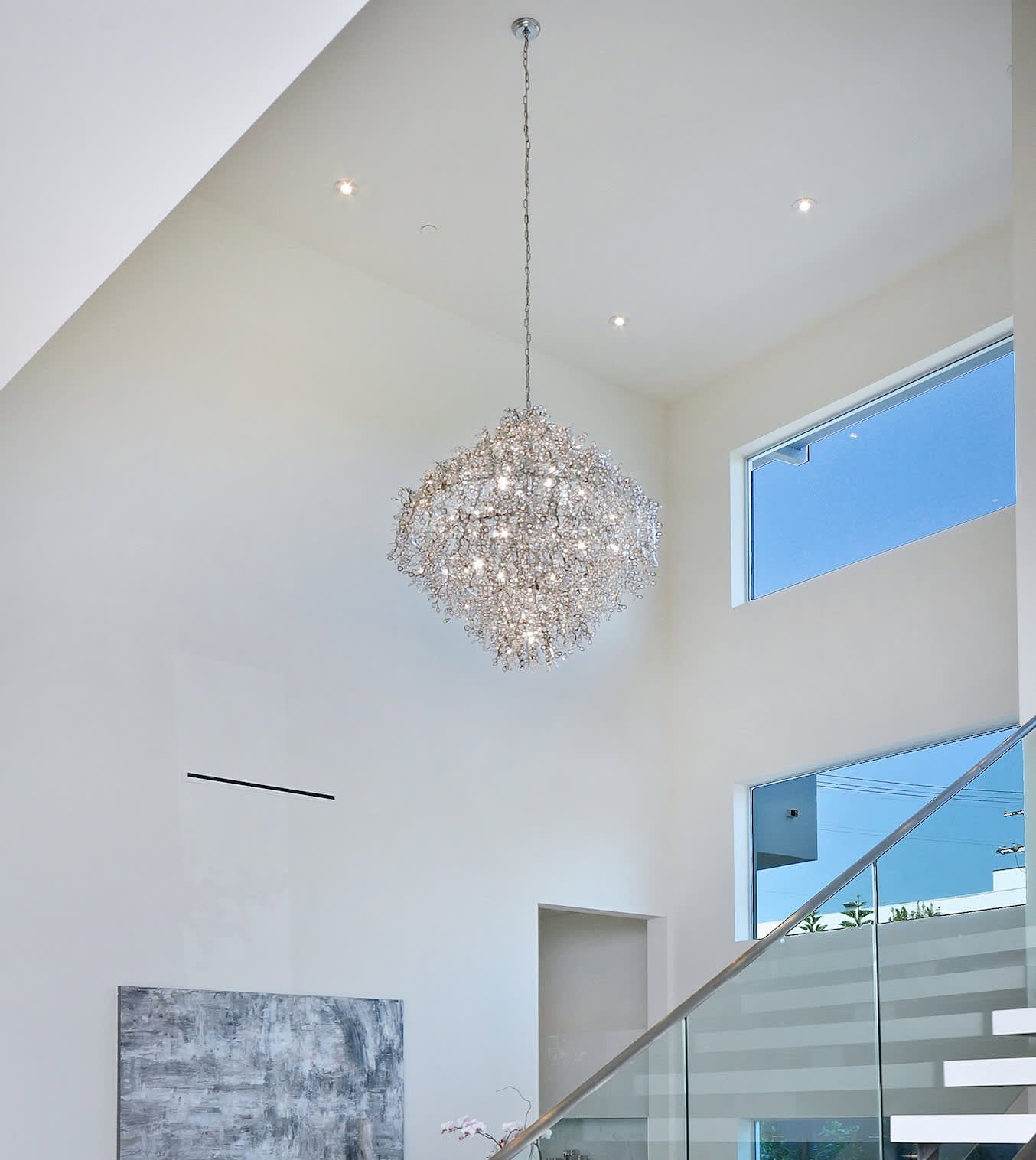 Comet 13 Light 35" Pendant with Crystal Accents