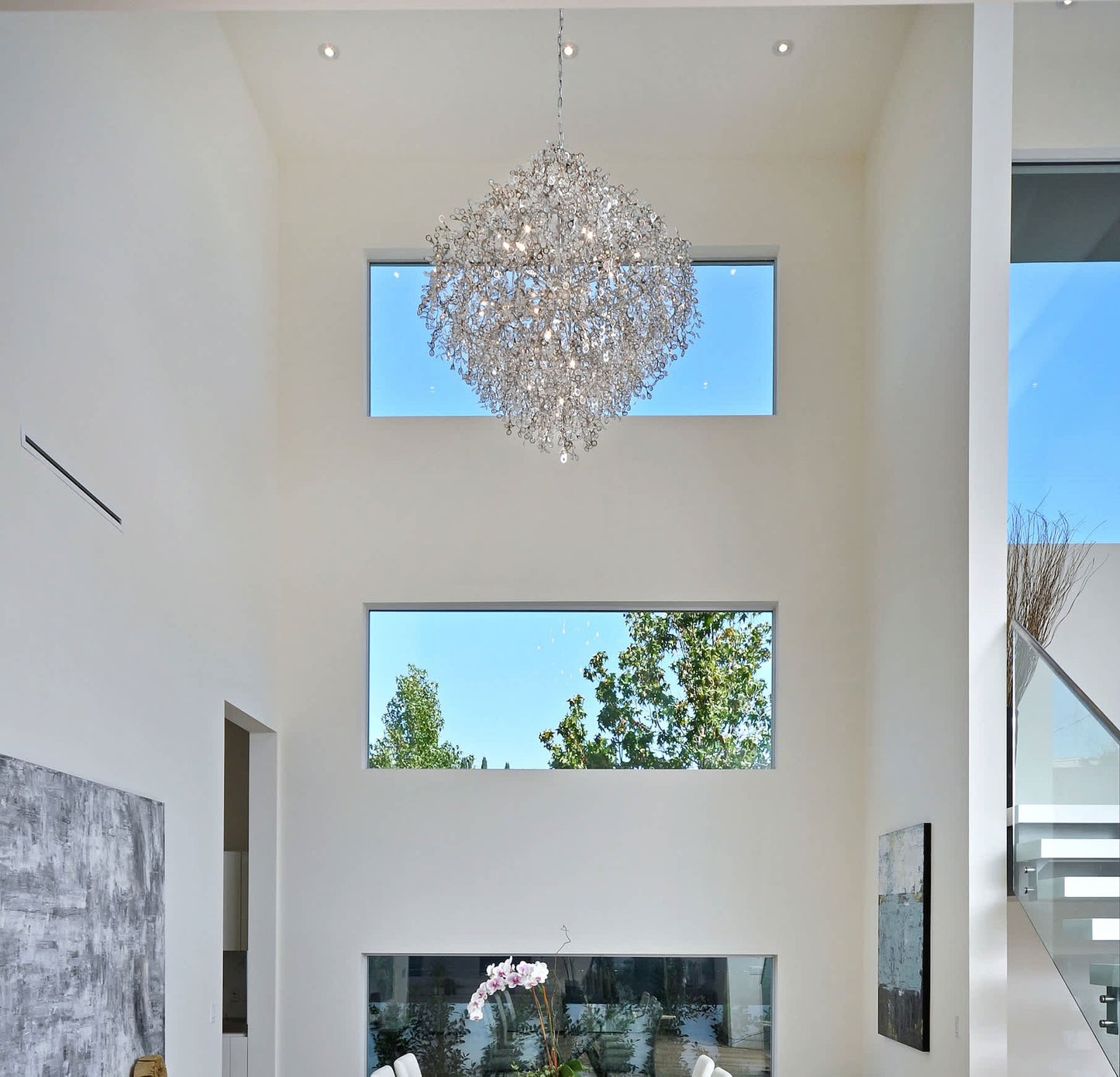 Comet 13 Light 35" Pendant with Crystal Accents