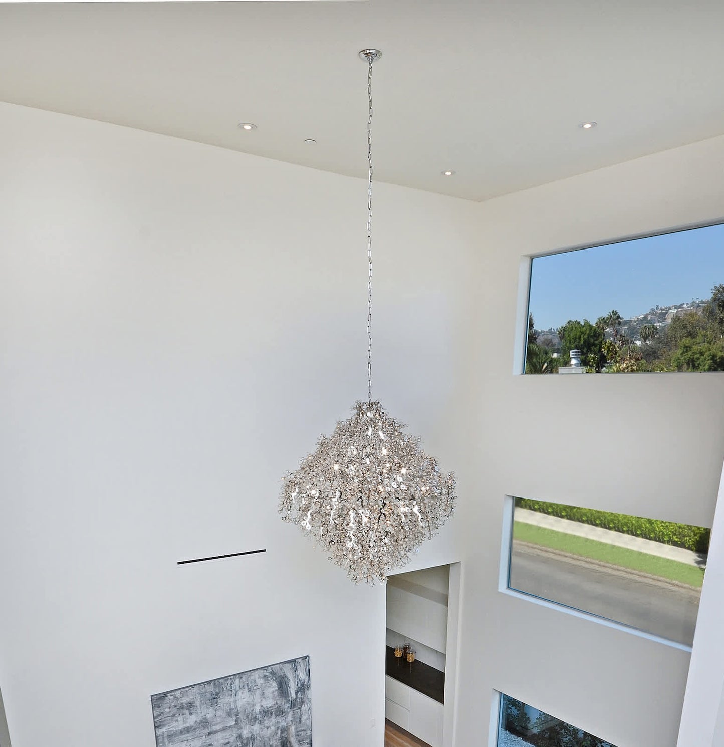 Comet 13 Light 35" Pendant with Crystal Accents