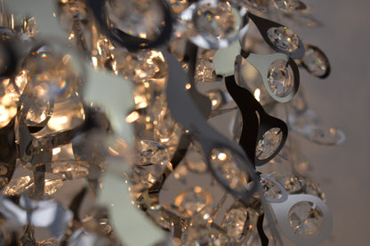 Comet 21 Light 50" Beveled Crystal Glass Pendant