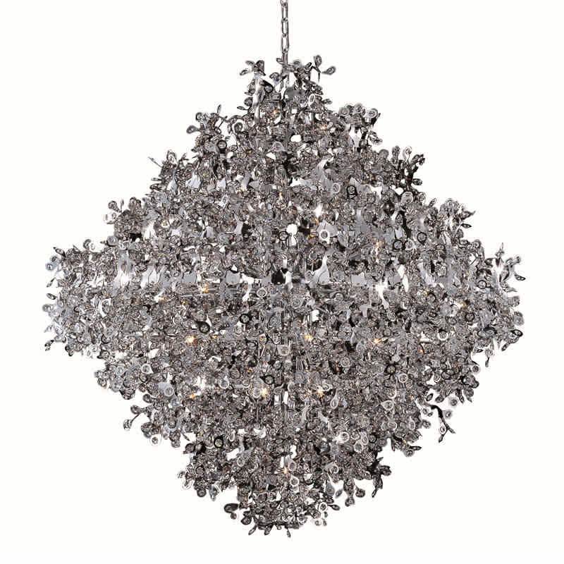 Comet 21 Light 50" Beveled Crystal Glass Pendant