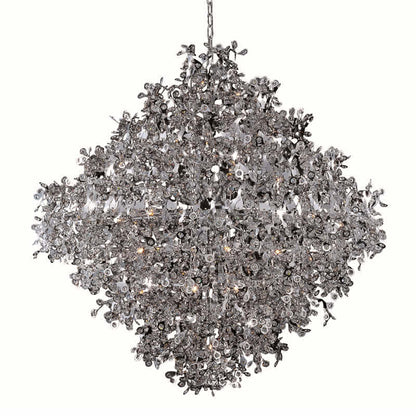 Comet 21 Light 50" Beveled Crystal Glass Pendant