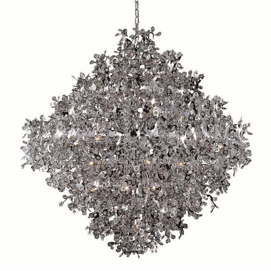 Comet 21 Light 50" Beveled Crystal Glass Pendant