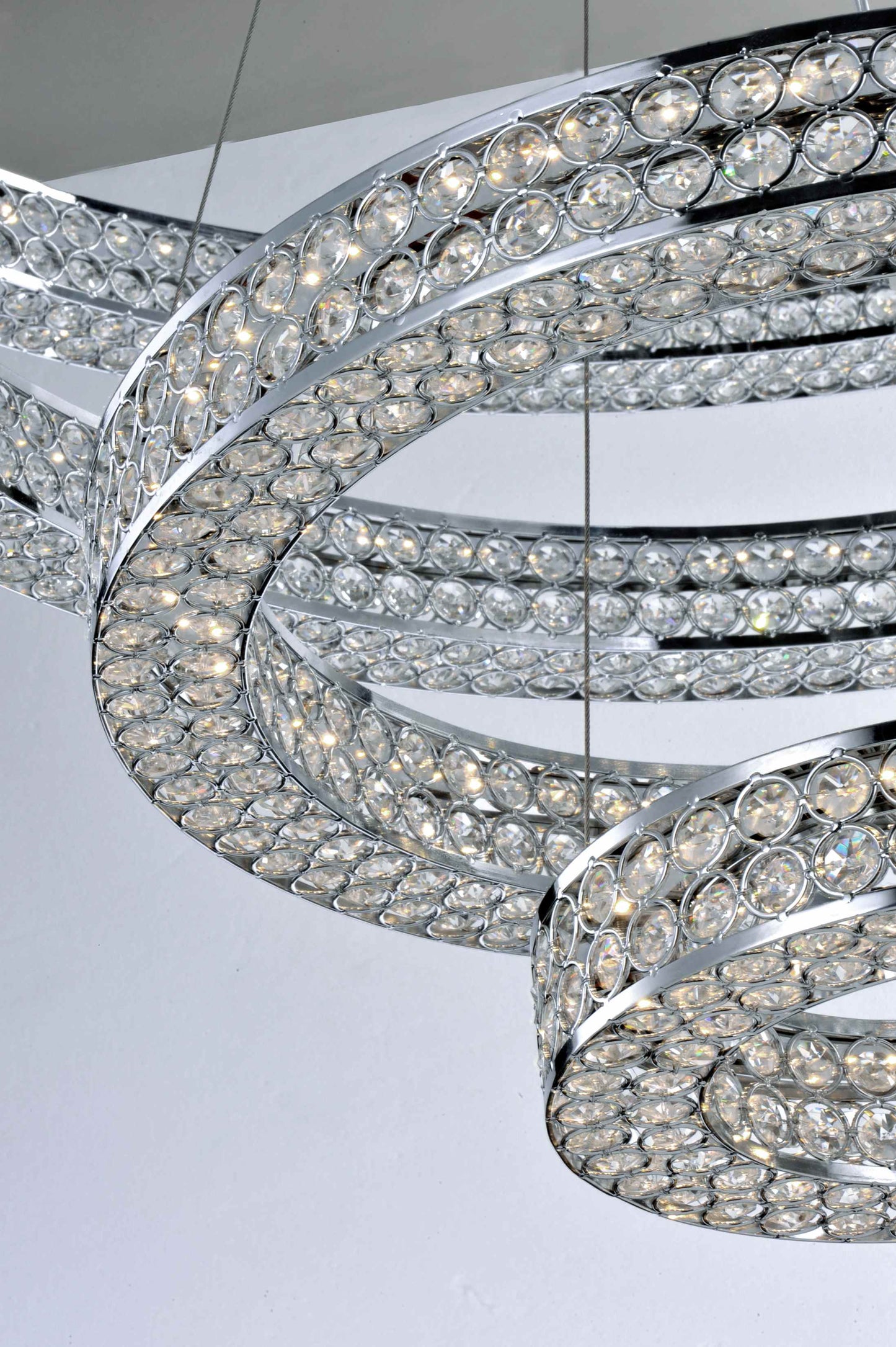 Eternity 40" Adjustable Ring LED Crystal Pendant