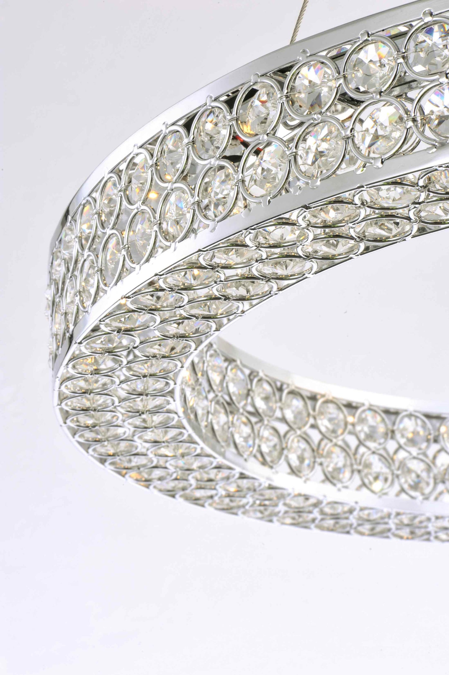 Eternity 40" Adjustable Ring LED Crystal Pendant