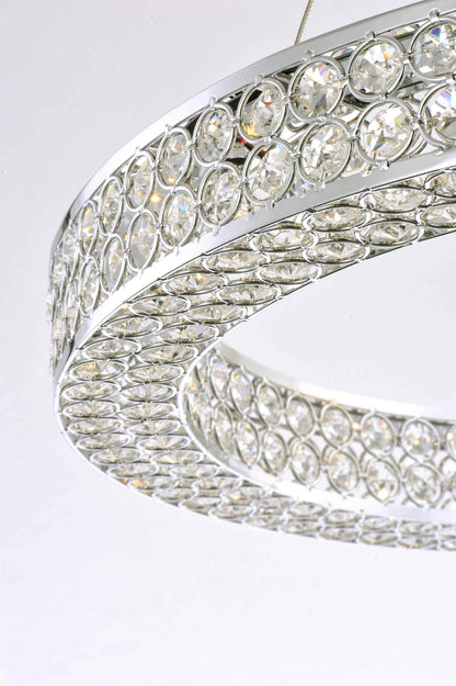 Eternity 40" Adjustable Ring LED Crystal Pendant
