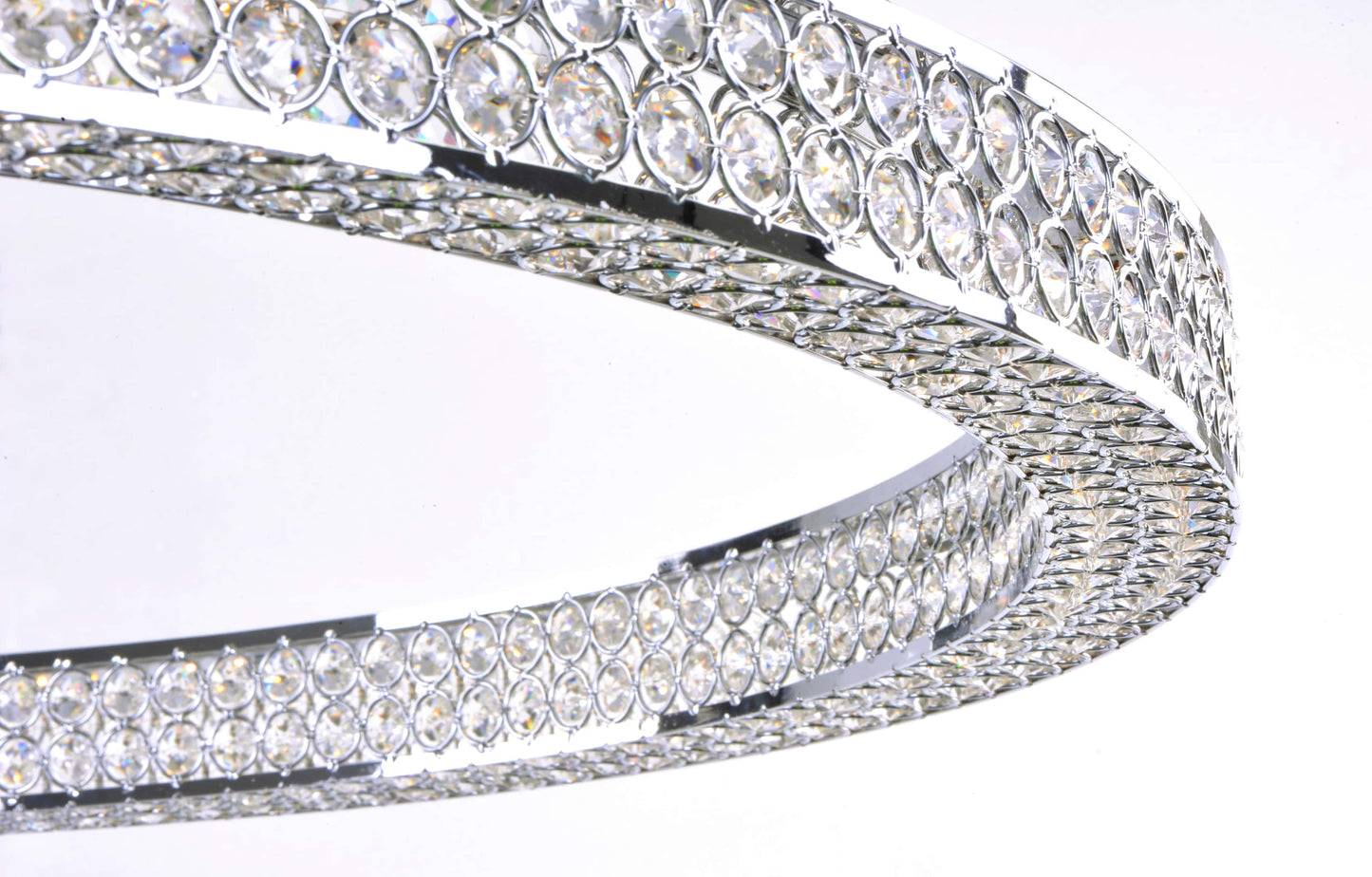 Eternity 40" Adjustable Ring LED Crystal Pendant
