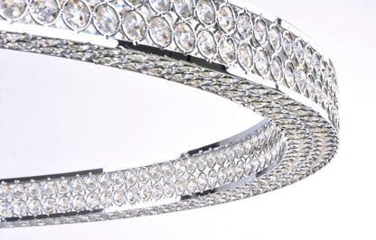 Eternity 40" Adjustable Ring LED Crystal Pendant
