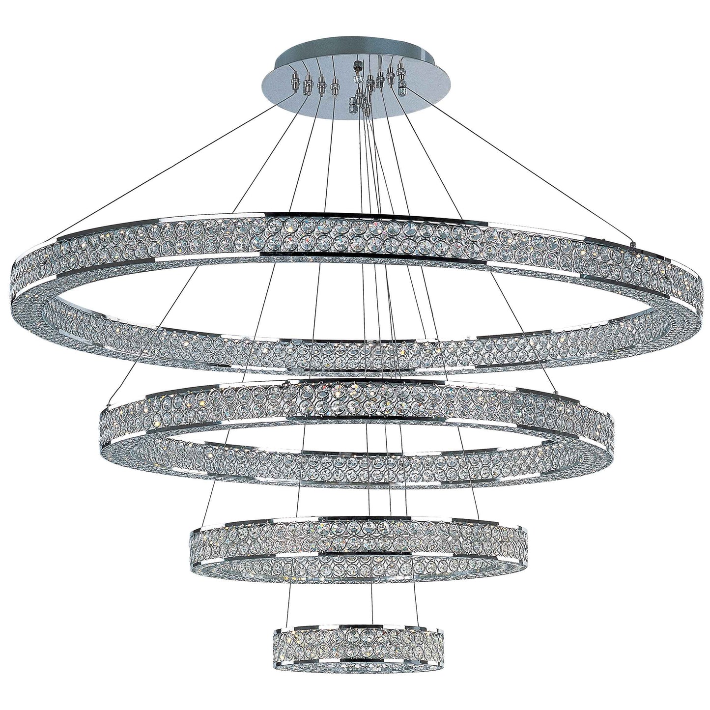 Eternity 40" Adjustable Ring LED Crystal Pendant