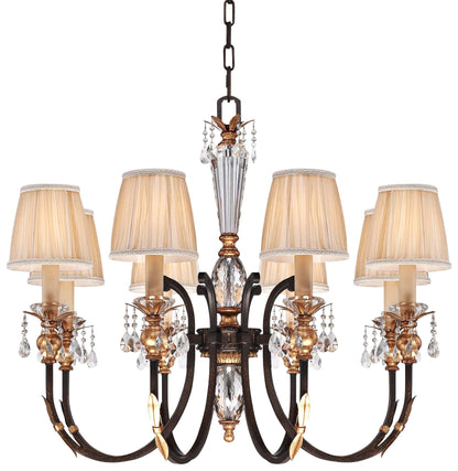 Metropolitan Bella Cristallo 35" Wide Bronze and Crystal Chandelier