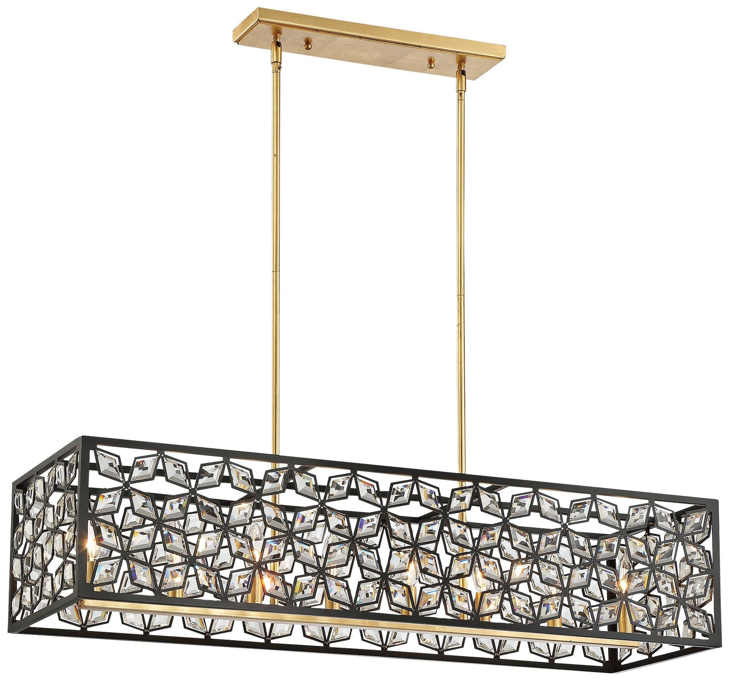 Metropolitan Brookcrest 39 1/4" Wide Crystal Kitchen Island Light