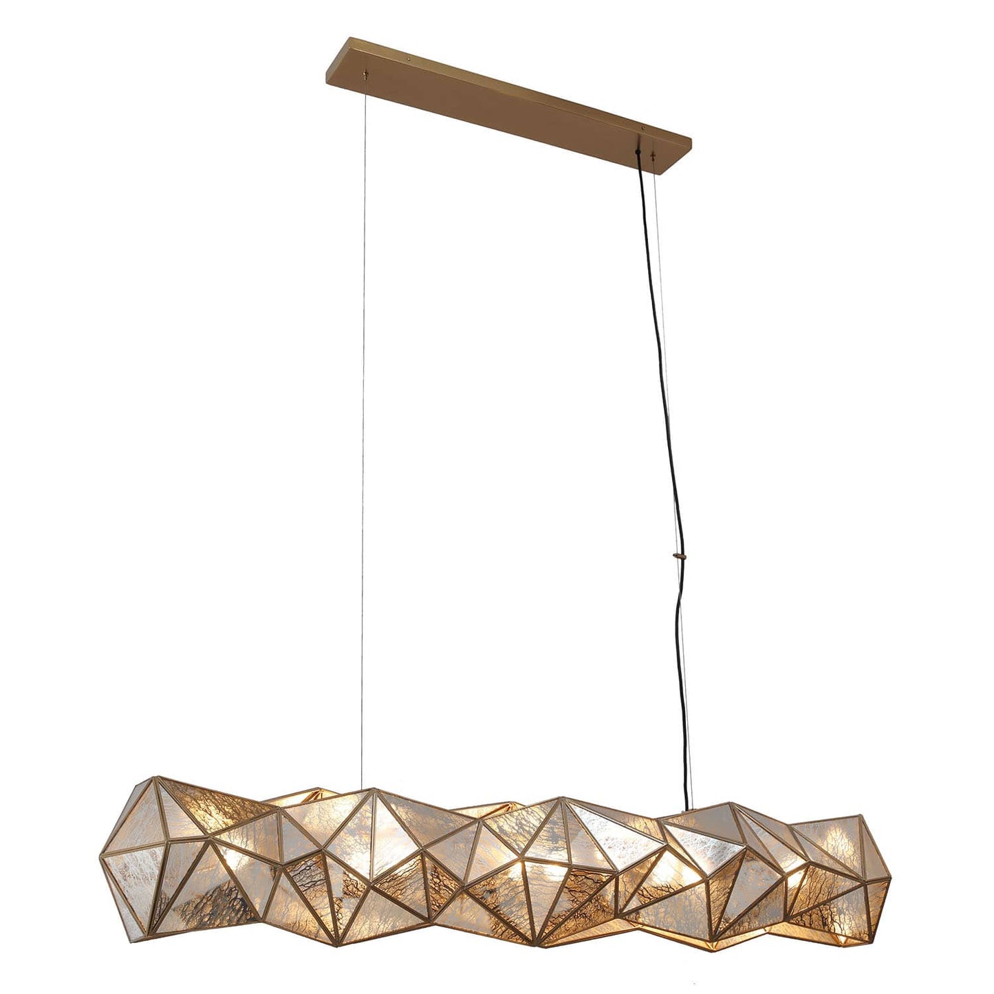 Geo-Gem 6 Light 62" Wide Linear Chandelier