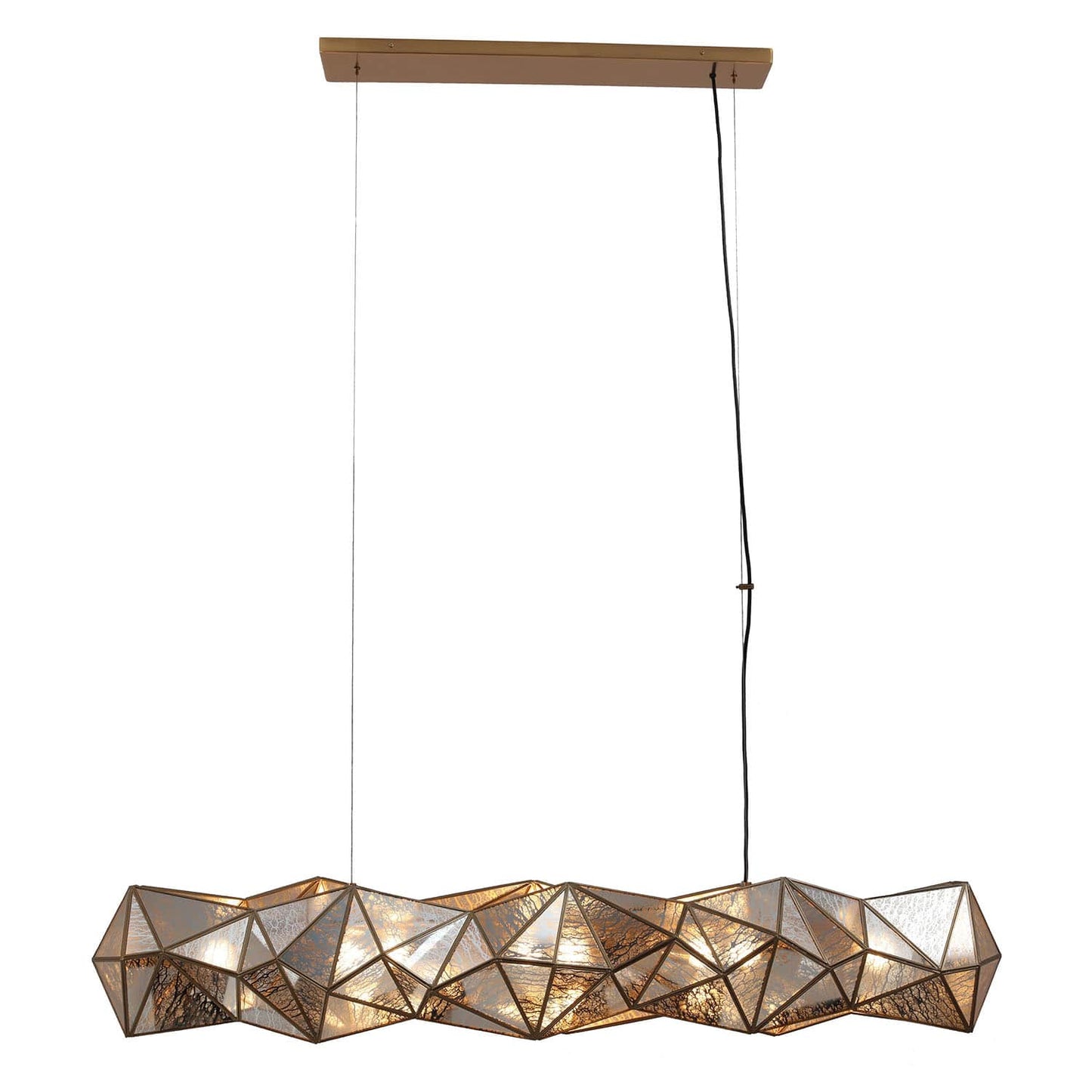 Geo-Gem 6 Light 62" Wide Linear Chandelier