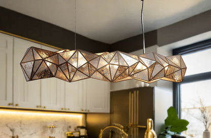 Geo-Gem 6 Light 62" Wide Linear Chandelier