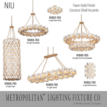 Niu 12 Light 20" Wide Crystal Pendant