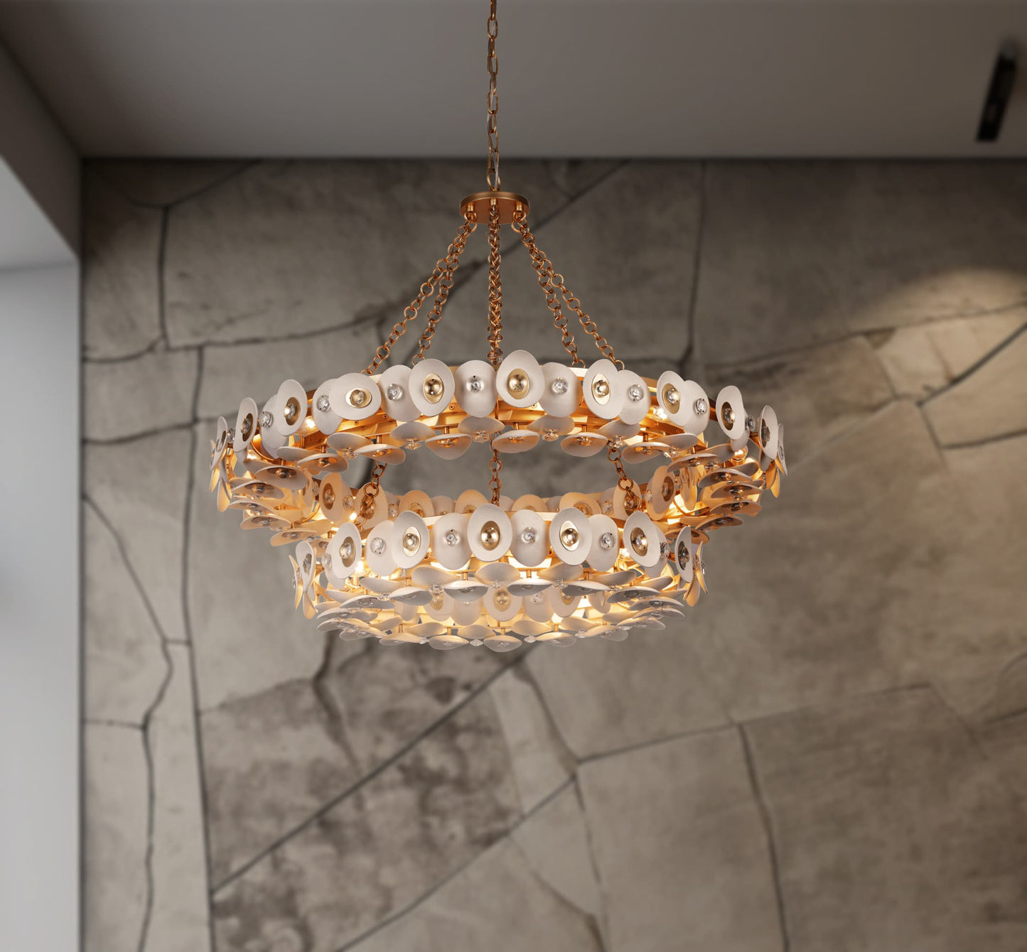 Niu 22 Light 39" Wide Ring Chandelier