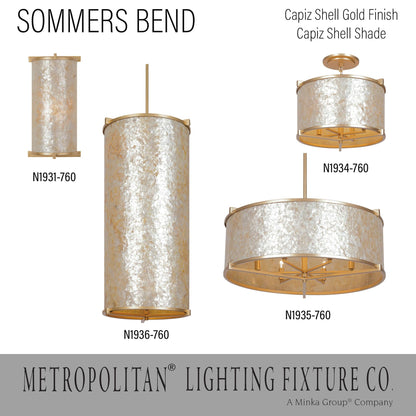 Sommers Bend 6 Light 15" Wide Pendant