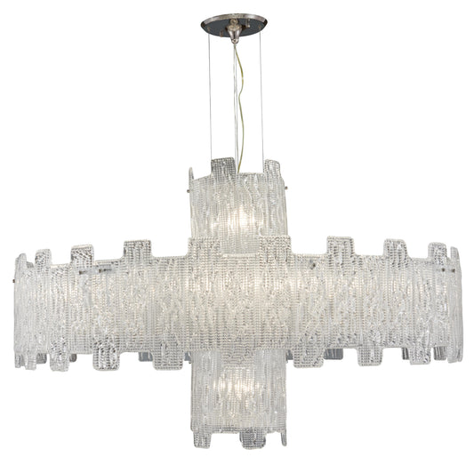 14 Light 47" Wide Crystal 3 Tier Waterfall Chandelier with Clear Glass Diffusers from the Metropolitan Collection