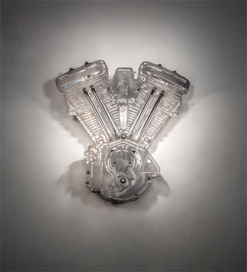 Motorcycle 2 Light 16" Tall Wall Sconce