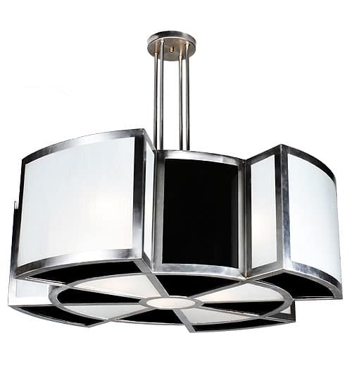 Targette Pendant 8 Light 42" Wide Drum Chandelier with White Acrylic Shade