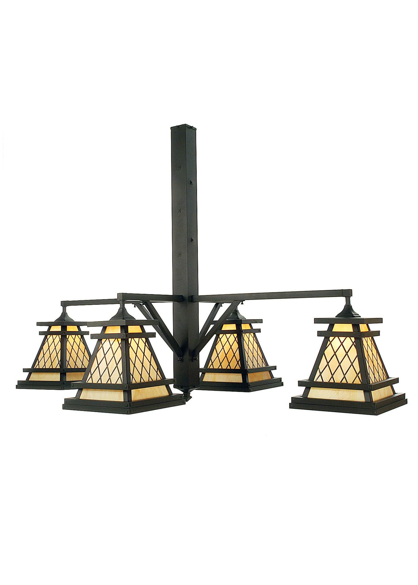 Wilson 4 Light 65" Wide Chandelier with Yellow Acrylic Shade