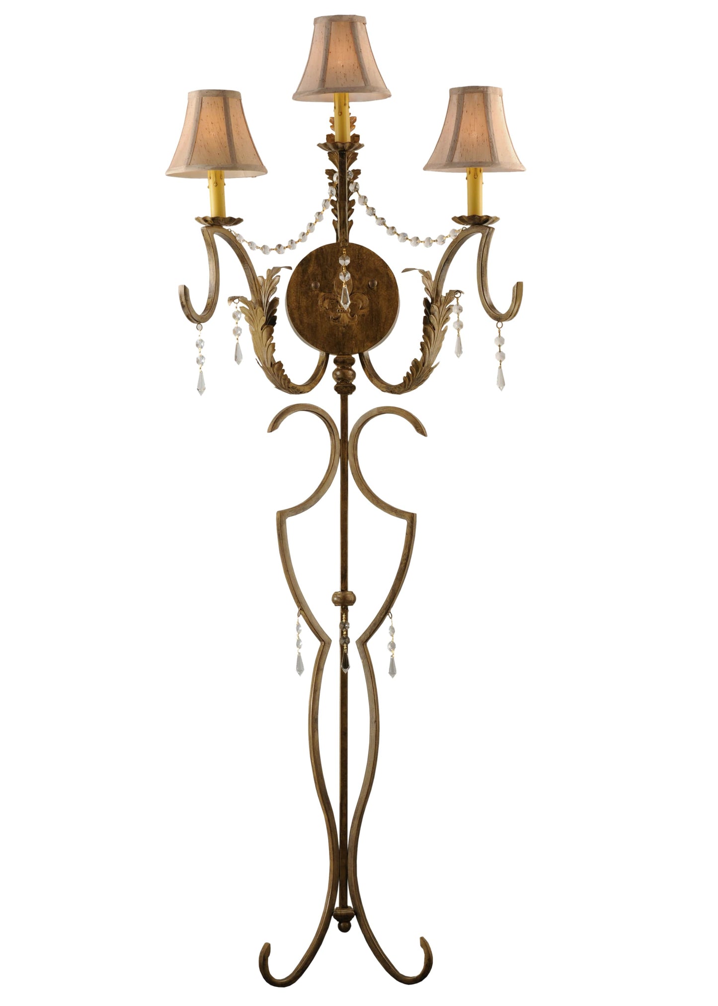 20" W Old Broadway 3 Light Wall Sconce