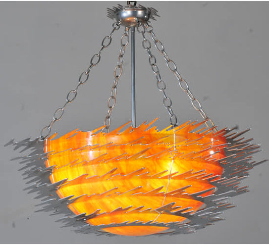 Electric Sunset 3 Light 39" Wide Semi-Flush Bowl Ceiling Fixture