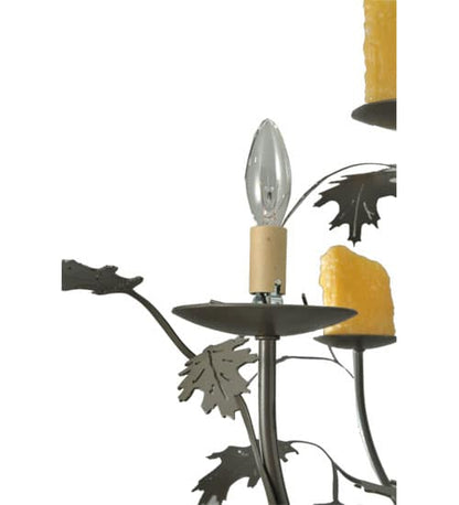 Diamond and Jewel 9 Light 63" Wide Pillar Candle Style Chandelier