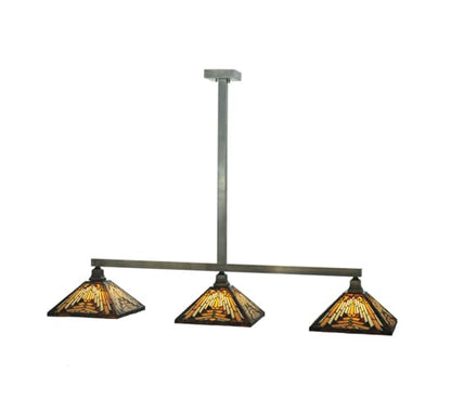 Mission 3 Light 14" Wide Linear Pendant