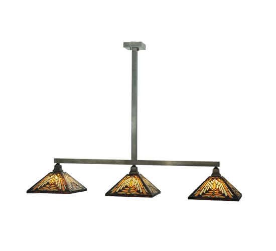 Mission 3 Light 14" Wide Linear Pendant